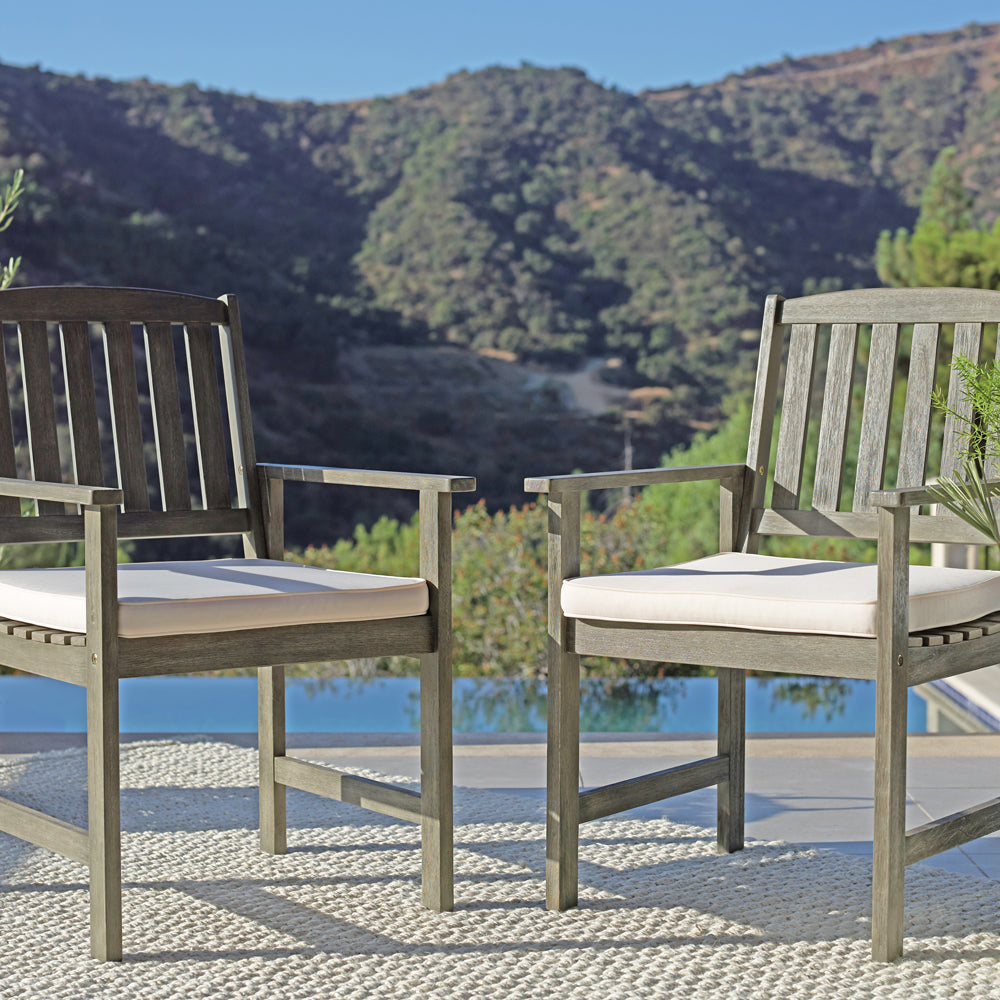 Coaster Home Furnishings Jonah 4 Piece Wood Outdoor Patio Conversation Set, Gray