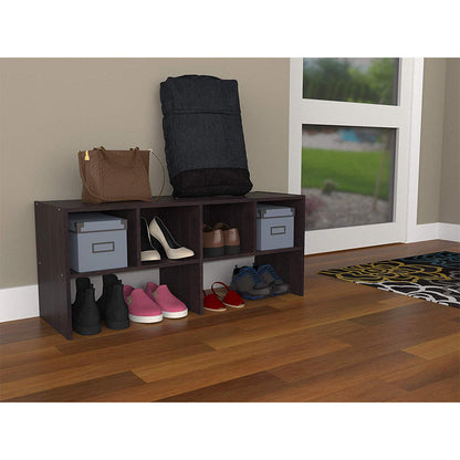ClosetMaid 508200 Shelf Organizer with Shoe Rack and Cube Storage, Espresso