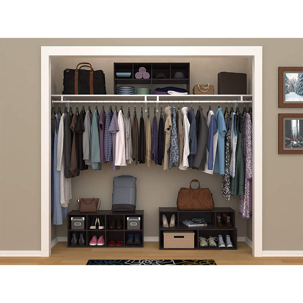 ClosetMaid 508200 Shelf Organizer with Shoe Rack and Cube Storage, Espresso