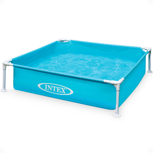 Intex 4ft x 12in Mini Frame Kiddie Beginner Swimming Pool, Ages 3 and Up, Blue