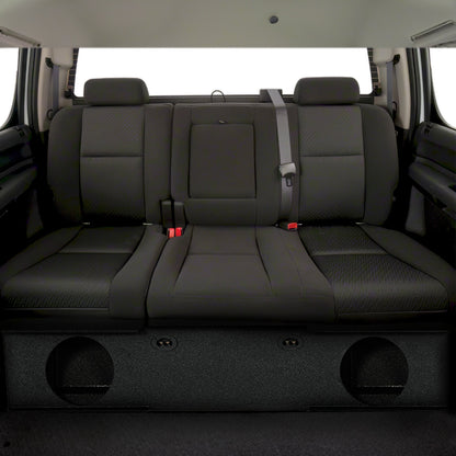 QPower GMC Chevy Crew Cab 2007-2013 Dual 12" Sub Box Enclosure w/ Bedliner Spray