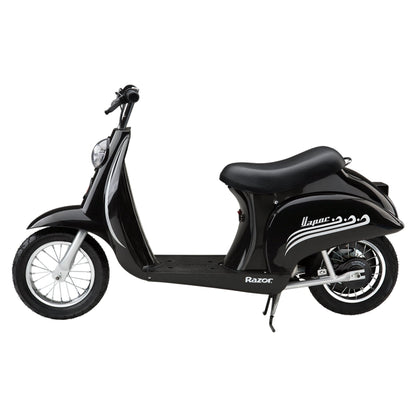 Razor Pocket Mod Miniature Euro 24 Volt 250 Watt Electric Retro Scooter, Black