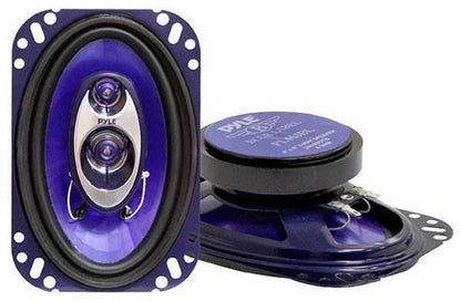 Pyle PL463BL 4x6" 240W and PL63BL 6.5" 360W 3-Way Car Coaxial Speakers