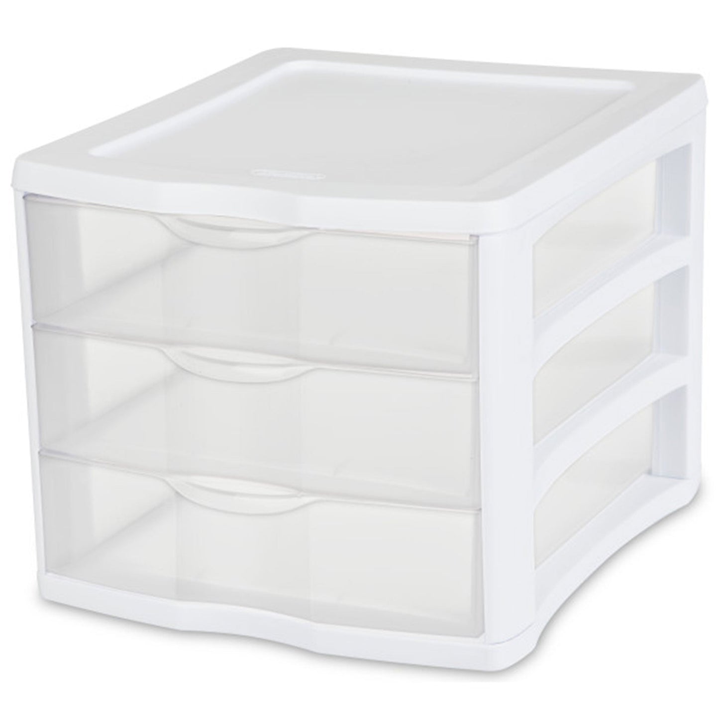 Sterilite ClearView Compact Stacking 3 Drawer Storage Organizer System, 16 Pack
