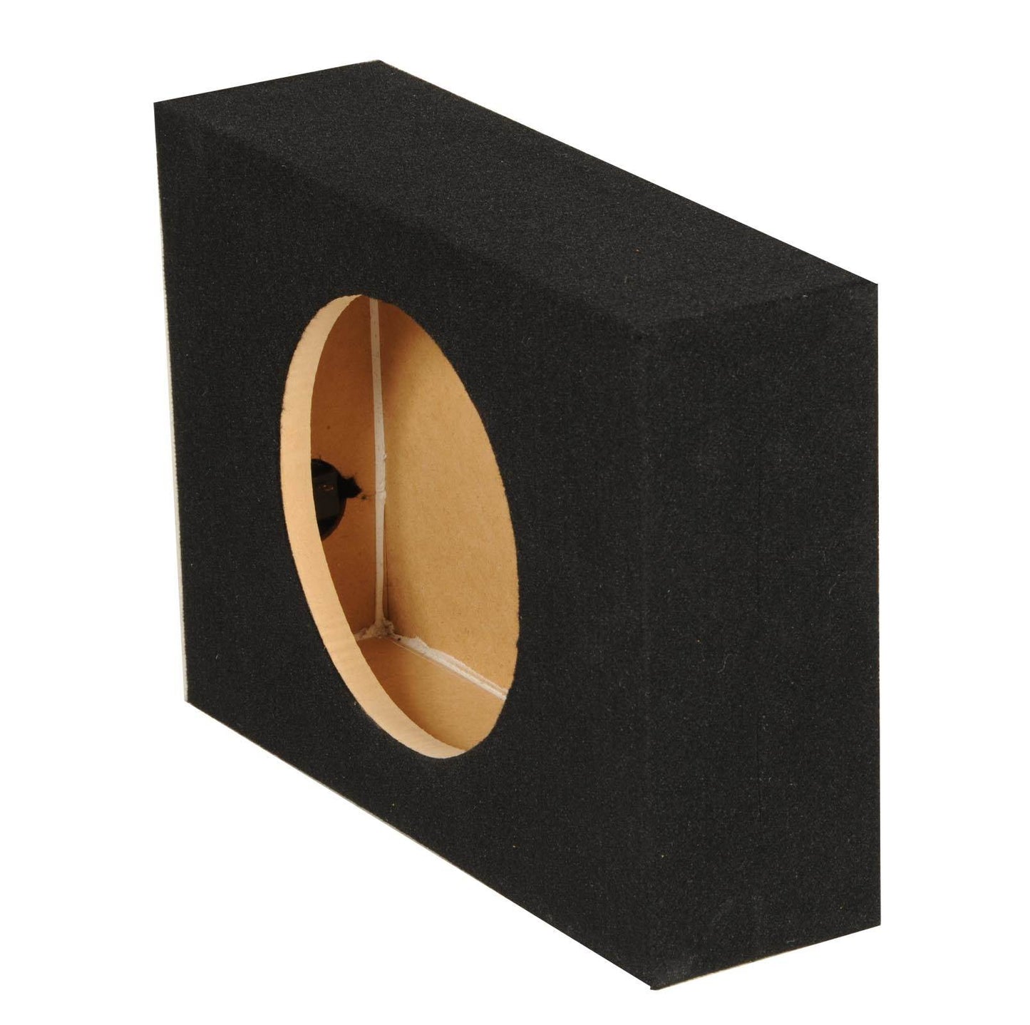 Q Power Shallow Single 12 In Sealed MDF Truck Subwoofer Enclosure Box, Charcoal