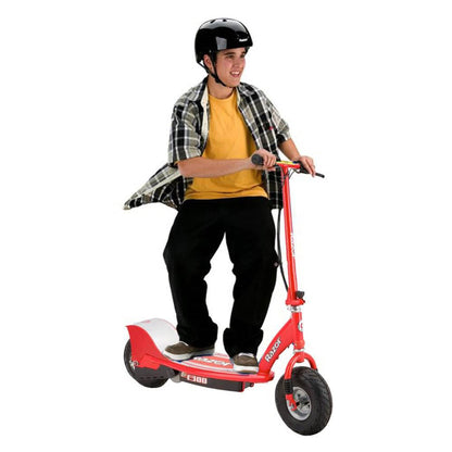 Razor E300 Adult Ride-On 24V High-Torque Motorized Electric Powered Scooter, Red