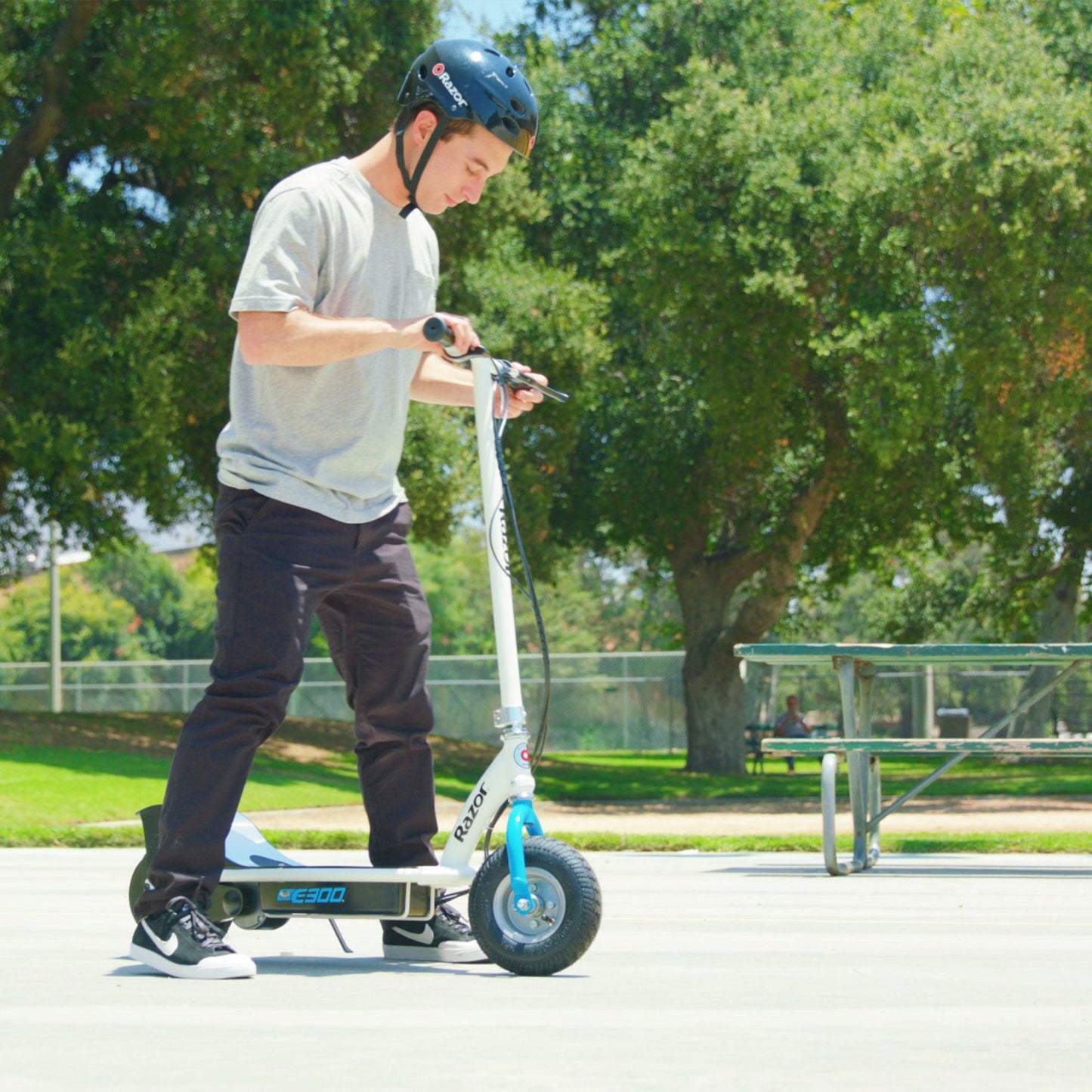 Razor E300 Adult Ride-On 24V High-Torque Motorized Electric Powered Scooter, Red