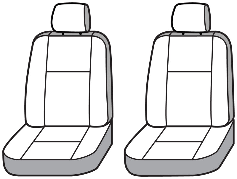 Covercraft 21-24 Ford F-150 Polycotton SeatSaver Custom Front Row Seat Covers - Grey