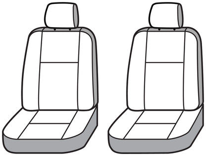 Covercraft 21-24 Ford F-150 Polycotton SeatSaver Custom Front Row Seat Covers - Grey