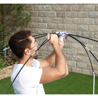 Bestway 8' x 20" Above Ground Kids Round Swimming Pool with Shaded Canopy, Fruit