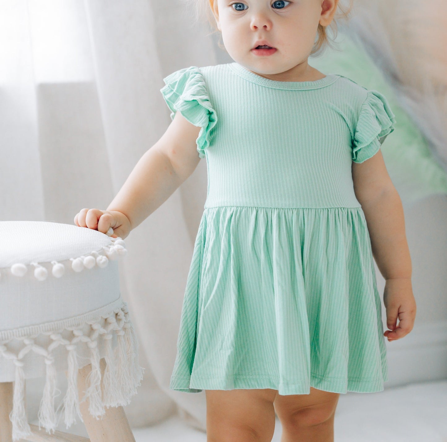 MINT RIB DREAM CAP SLEEVE BODYSUIT DRESS