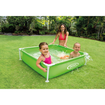 Intex 48x12 Inch Mini Framed Beginner Outdoor Kiddie Swimming Pool, Color Varies