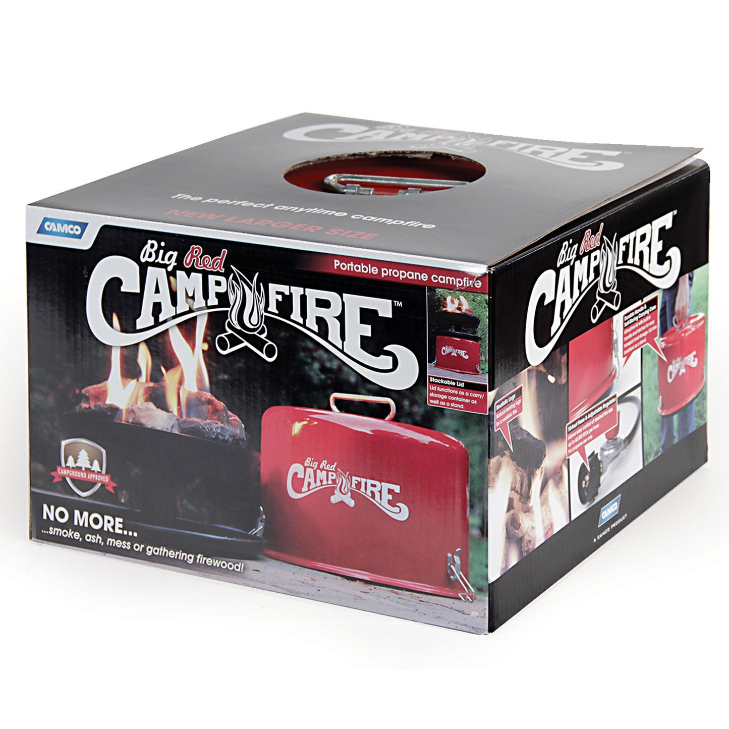 Camco Big Red Outdoor Portable Tabletop Propane Heater Fire Pit, 13.25 Inch