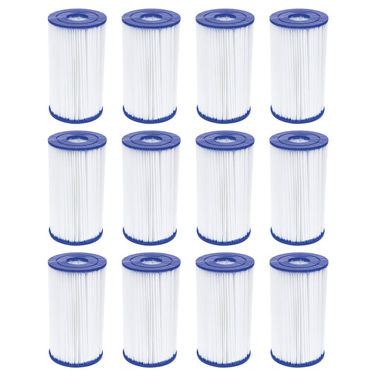 Bestway 58095E Pool Filter Pump Cartridge Replacement Type IV/Type B (12 Pack)
