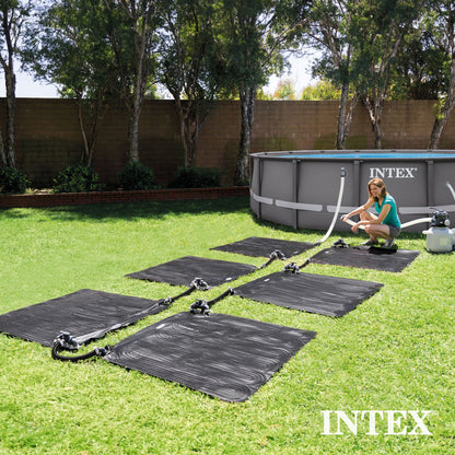 Intex Above Ground Swimming Pool Water Heater Solar Mat 28685E, Black (2 Pack)