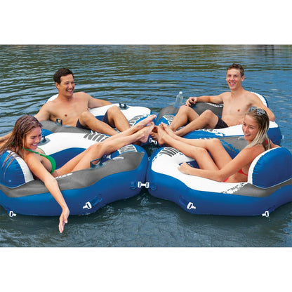 Intex River Run Single Person Inflatable Connecting Floating Lounge Tube Chair