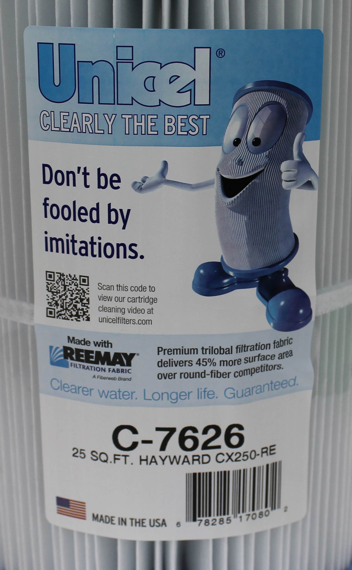 Unicel C-7626 Replacement 25 Sq Ft Pool Hot Tub Spa Filter Cartridge, 111 Pleats