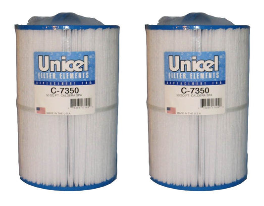 Unicel C-7350 Replacement 50 Sq Ft Spa Filter Cartridge, 200 Pleats (2 Pack)