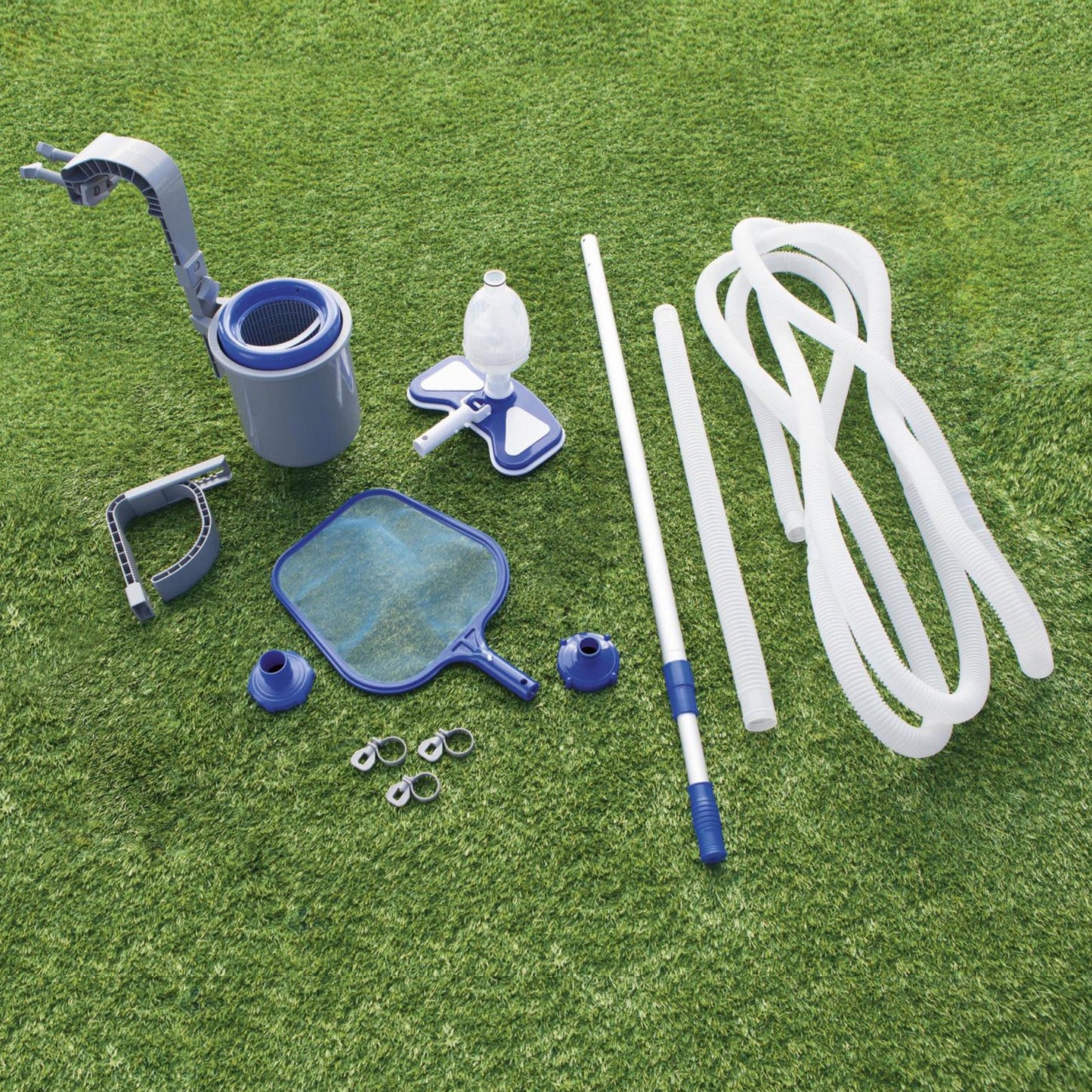 Bestway 18ft x 9ft x 4ft Rectangular Above Ground Swimming Pool w/ Accessories