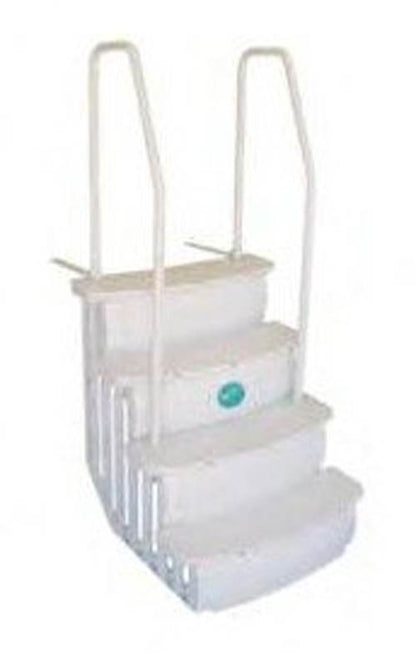 Main Access iStep Above Ground Pool Entry Steps Ladder w/ Mat Pad + LED Light