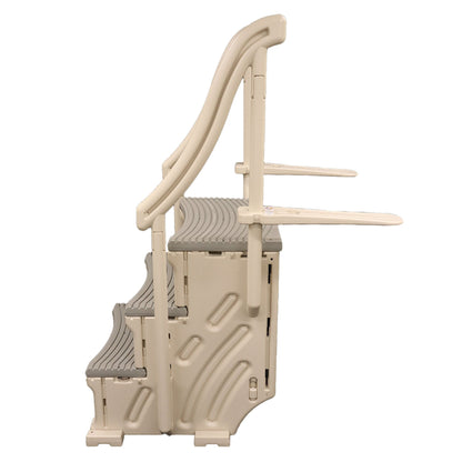Confer Plastics Curved In-Pool 3 Step Ladder System, Stairs for In Ground Pool