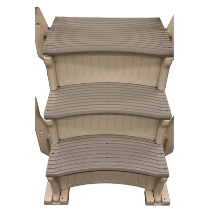 Confer Plastics Curved In-Pool 3 Step Ladder System, Stairs for In Ground Pool
