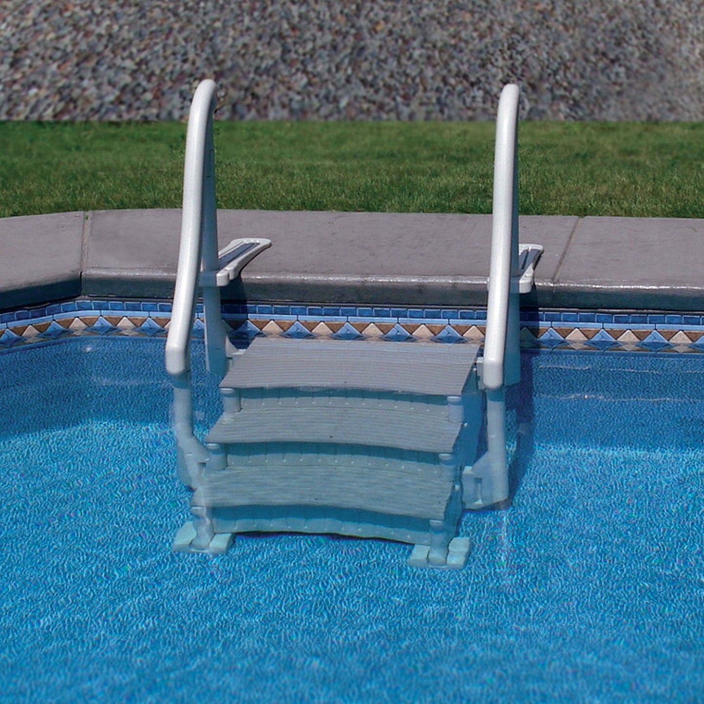 Confer Plastics Curved In-Pool 3 Step Ladder System, Stairs for In Ground Pool