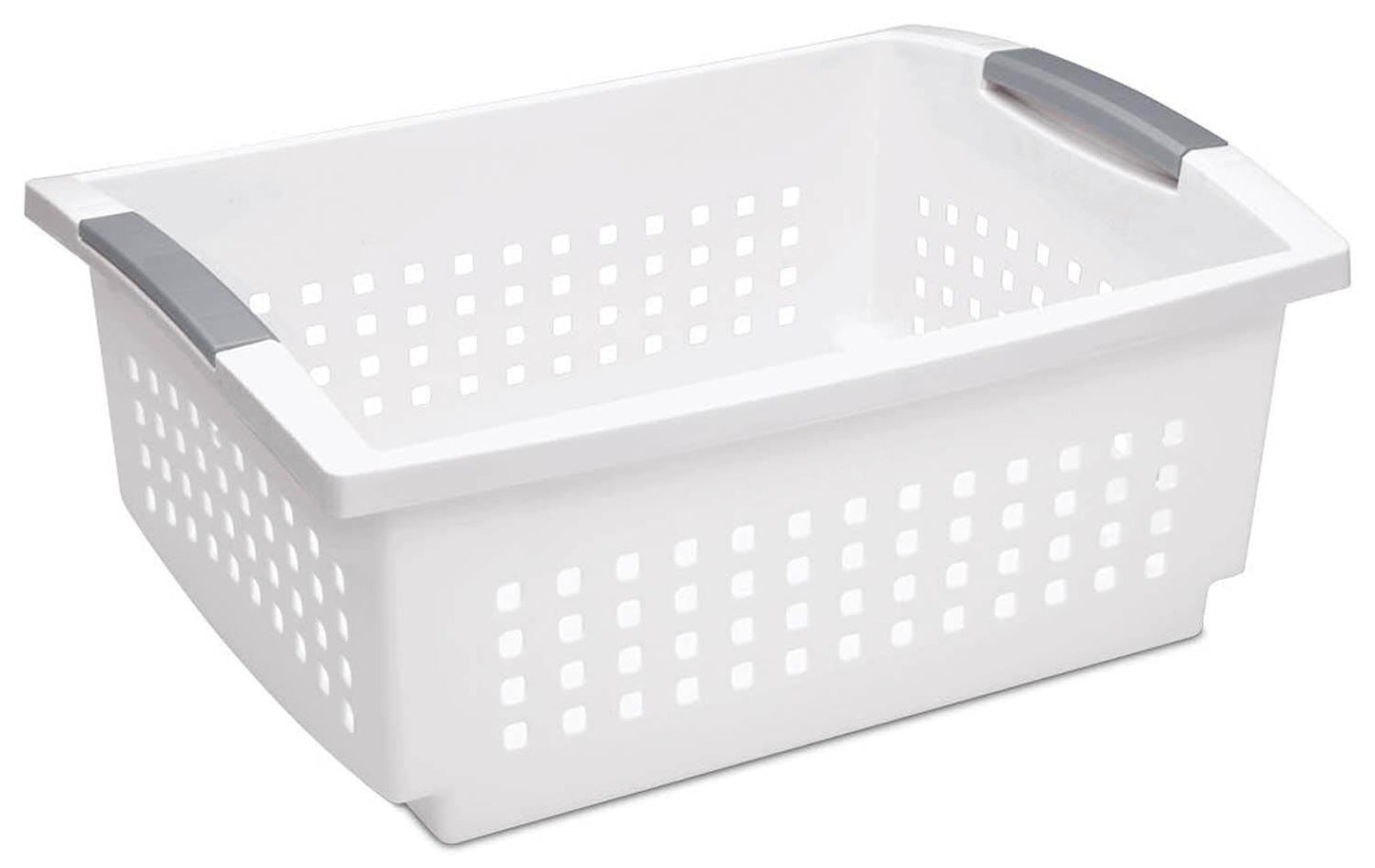 Sterilite Large Plastic Stacking Closet Organizer and Storage Basket (6 Pack)