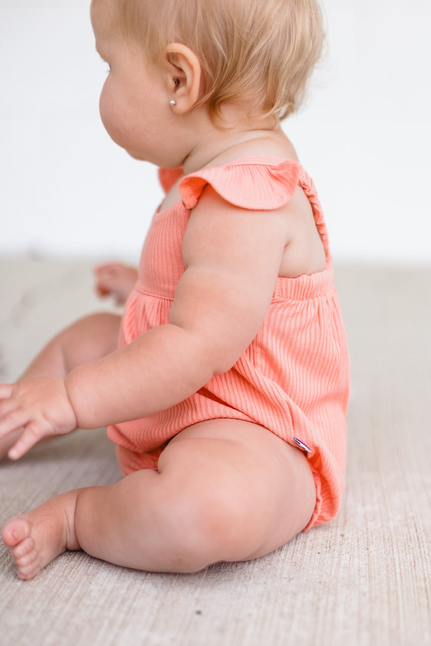 CORAL RIB DREAM BUBBLE ROMPER