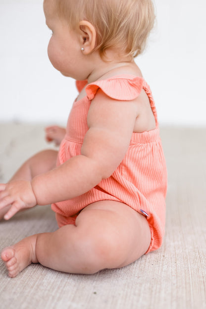 CORAL RIB DREAM BUBBLE ROMPER