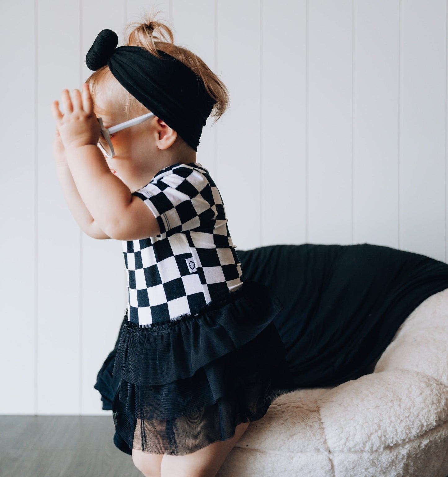 OREO CHECKERS DREAM TUTU BODYSUIT DRESS