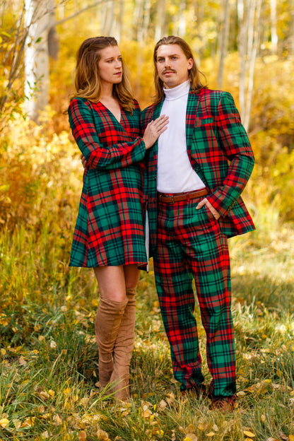 The Lincoln Log Love Lady | Plaid Christmas Wrap Dress