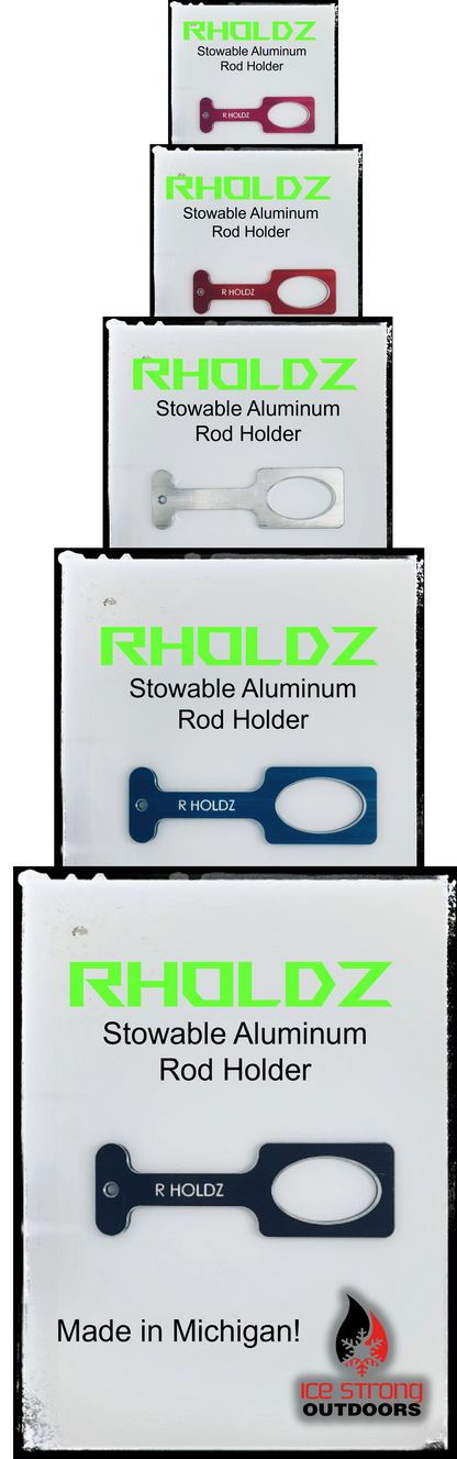 RHoldz-Aluminum Shanty Rod Holder BUY 4 GET 1 FREE HUB HANGER! 5 Colors! Made in MI!