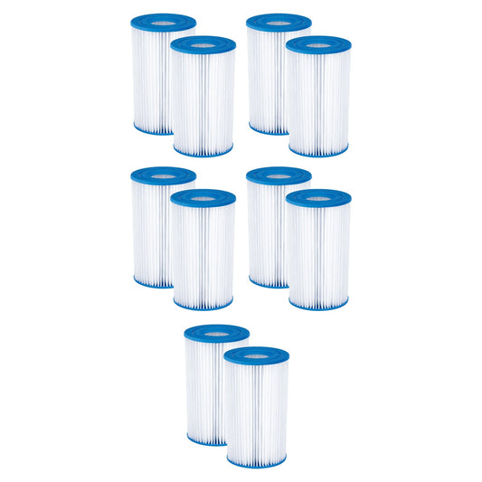 Summer Waves P57000302 Replacement Type B Pool & Spa Filter Cartridge (10 Pack)