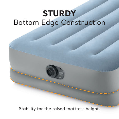 Intex Dura Beam Plus Mid-Rise Comfort 14" Twin Air Mattress with Built-In Pump