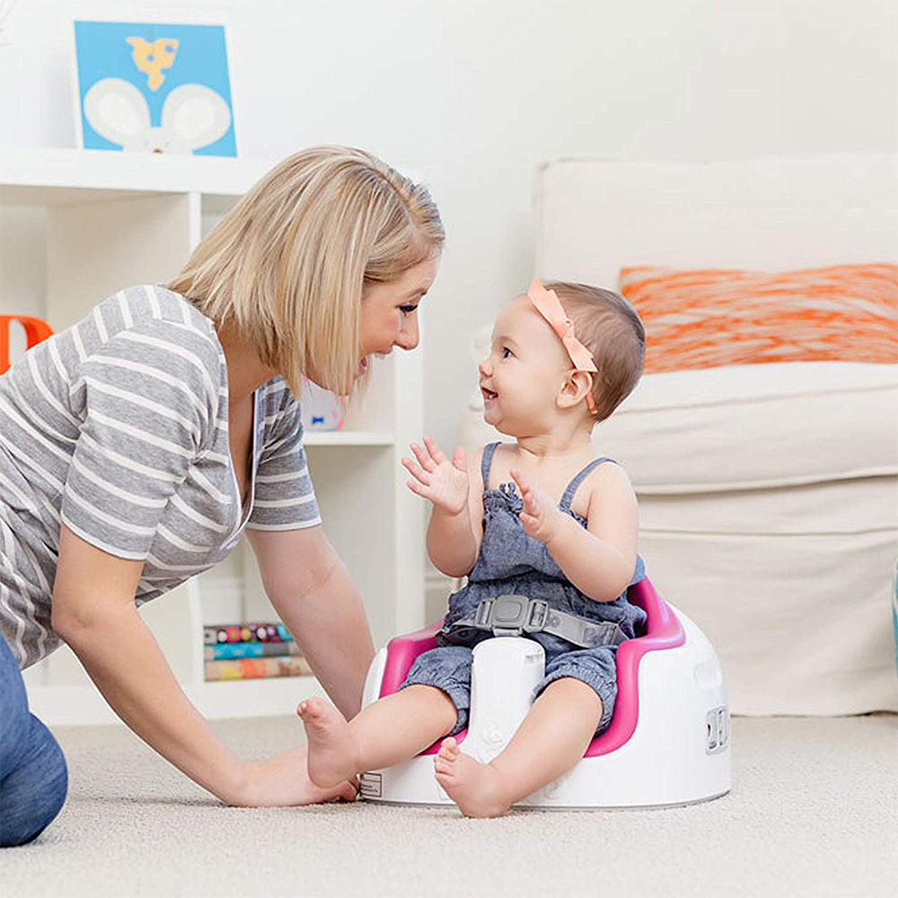 Bumbo Baby Toddler Adjustable Height 3-in-1 Non-Slip Booster Multi Seat, Magenta