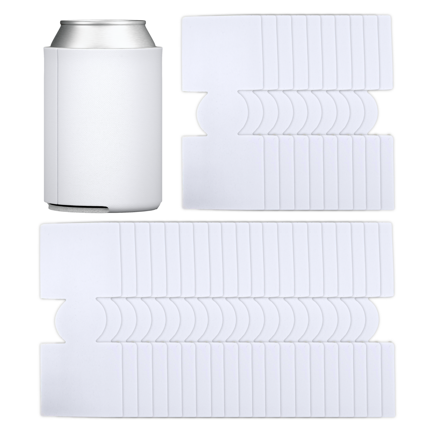 Unsewn Standard-Size Foam Can Coolers