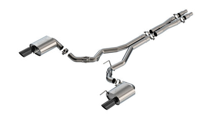 Borla 2024 Ford Mustang GT 5.0L V8 w/o Active Exhaust ATAK Cat-Back Exhaust System - Black Chrome