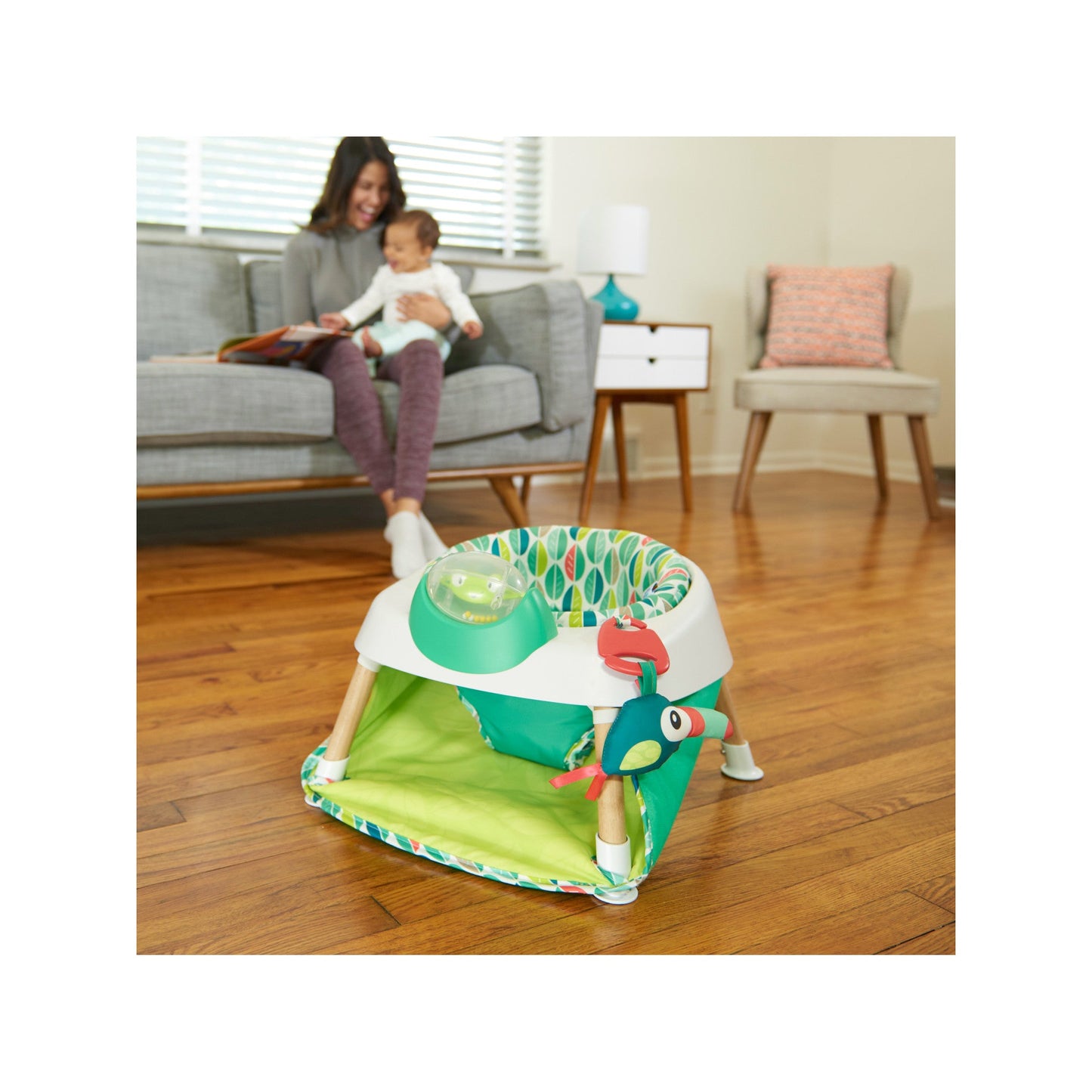 Evenflo ExerSaucer 2 In 1 Tiny Tropics Baby Activity Seat & Doorway Play Jumper