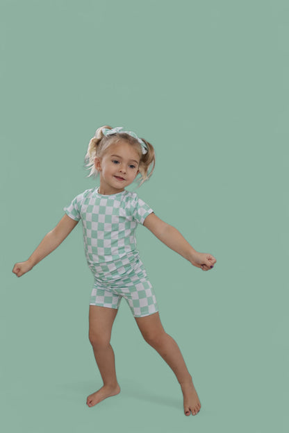 MINT CHECKERS DREAM SHORT SET