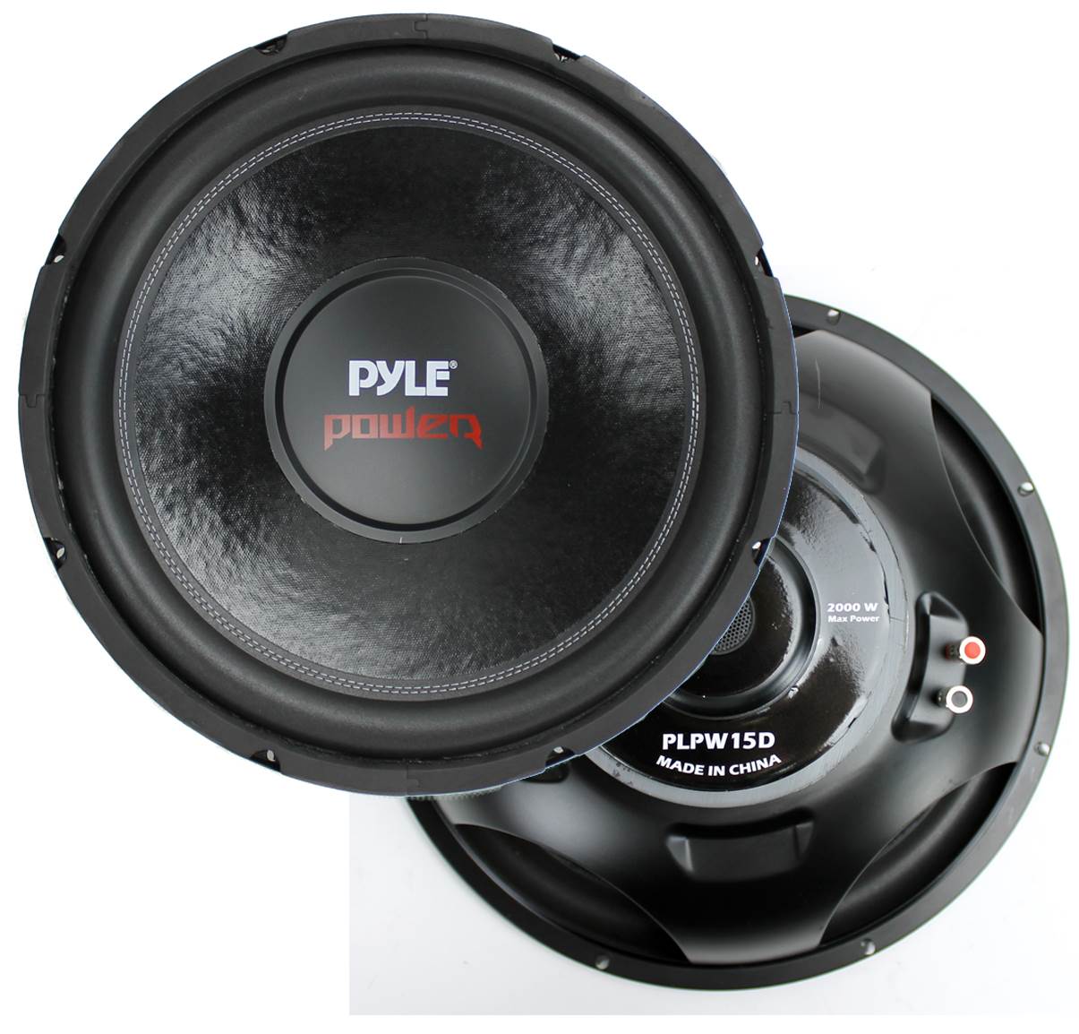 Pyle PLPW15D 15" 2000W 4-Ohm Car Subwoofer Pair & QBASS15 Dual Ported Enclosure