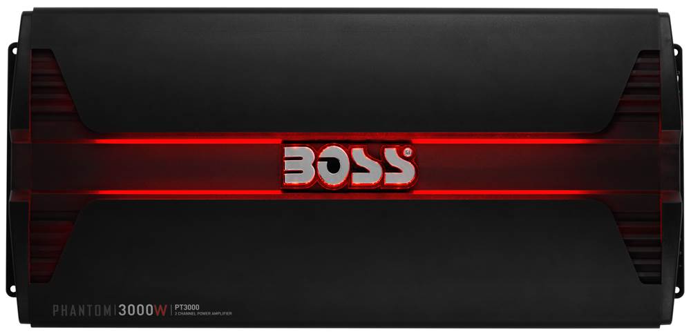 Boss Audio PT3000 3000W 2 Channel Car Audio Amplifier Power LED Amp+Remote