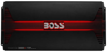 Boss Audio PT3000 3000W 2 Channel Car Audio Amplifier Power LED Amp+Remote