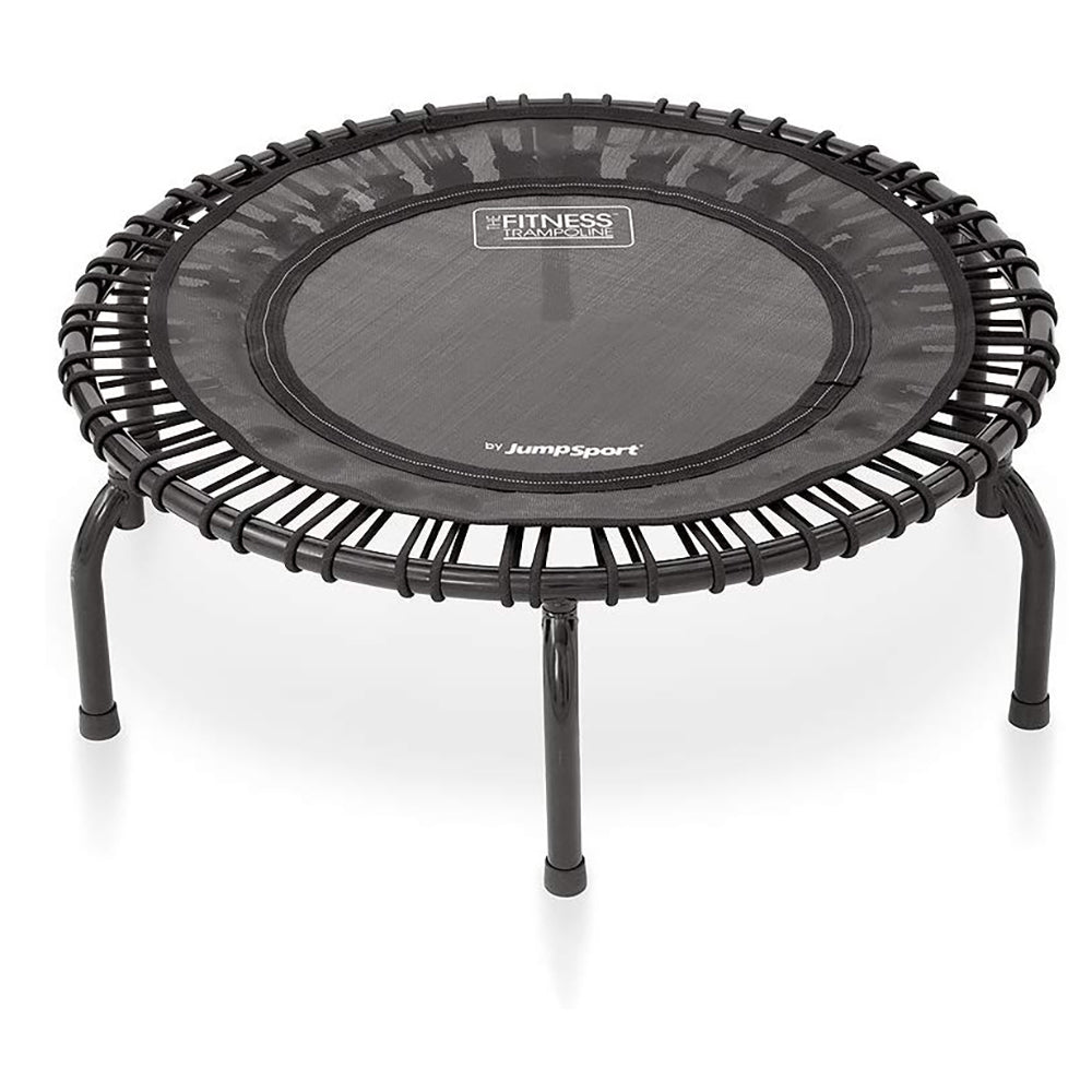 JumpSport 220 Fitness Rebounder Mini Trampoline & Handle Bar Accessory, Black