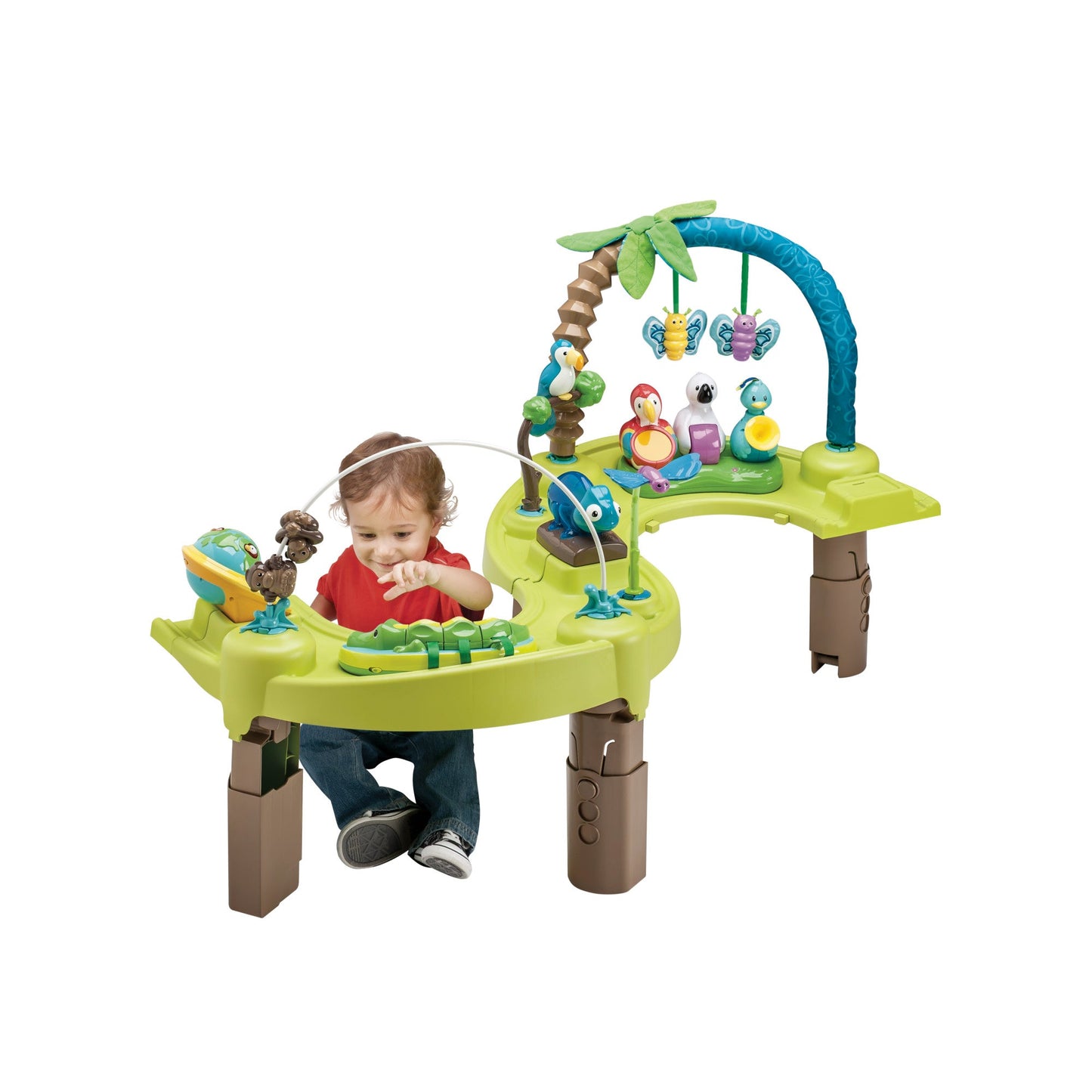 Evenflo ExerSaucer Triple Fun Saucer Life In The Amazon Bouncer Activity Center