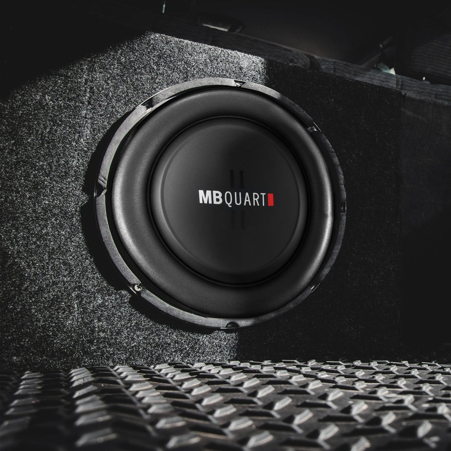 MB Quart DS1-204 400 Watt 8 Inch Shallow Slim DVC 4 Ohm Car Sub, Single Speaker