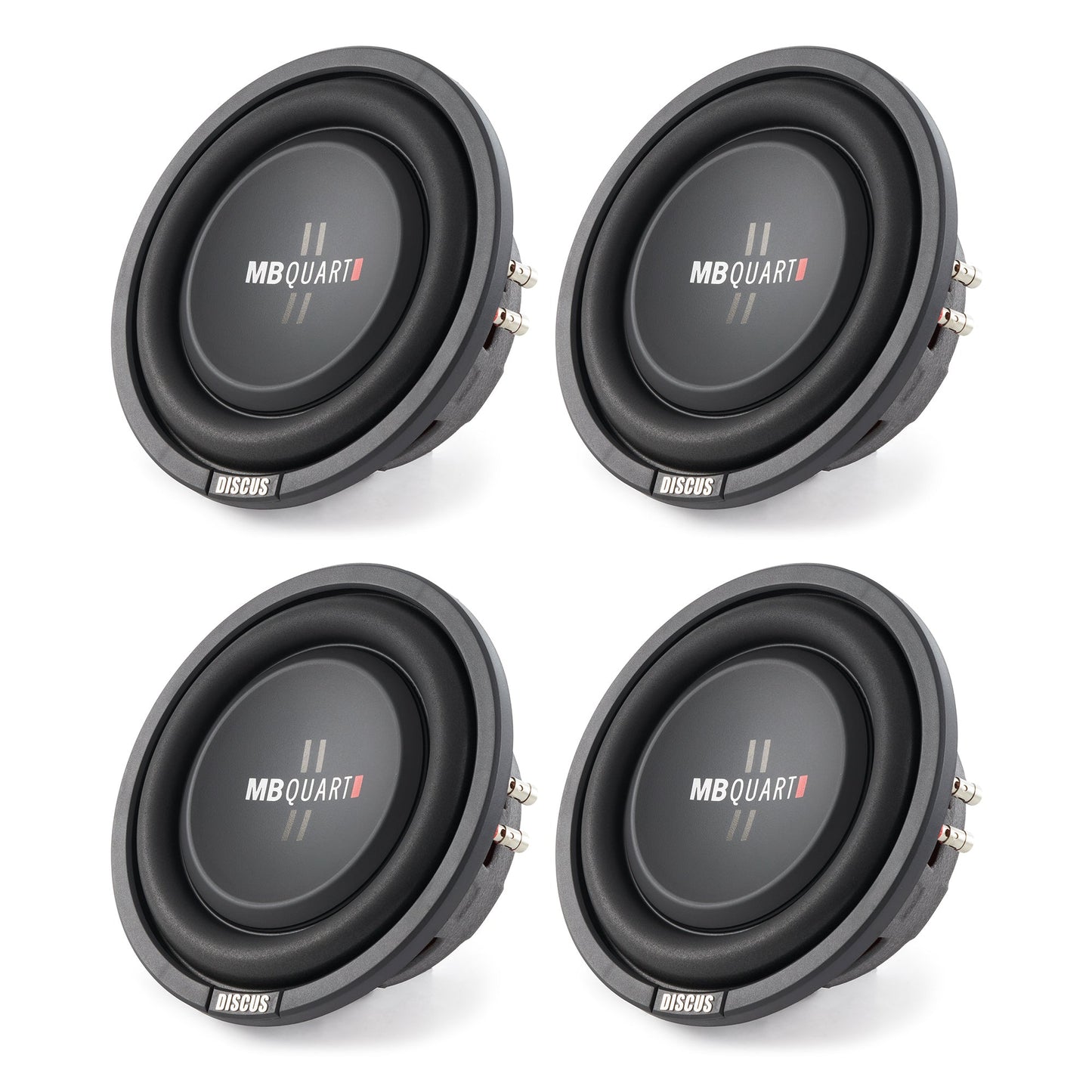 MB Quart DS1-204 400 Watt 8 Inch Shallow Slim Subs DVC Car Subwoofers (Set of 4)