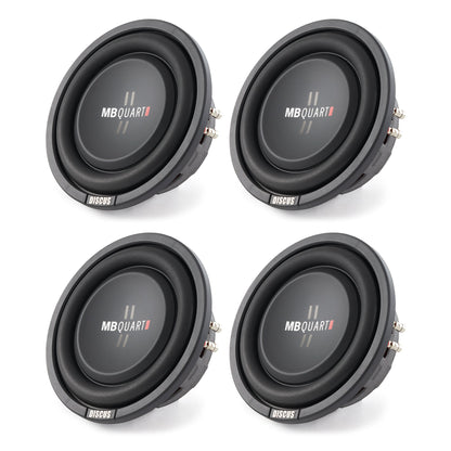 MB Quart DS1-204 400 Watt 8 Inch Shallow Slim Subs DVC Car Subwoofers (Set of 4)