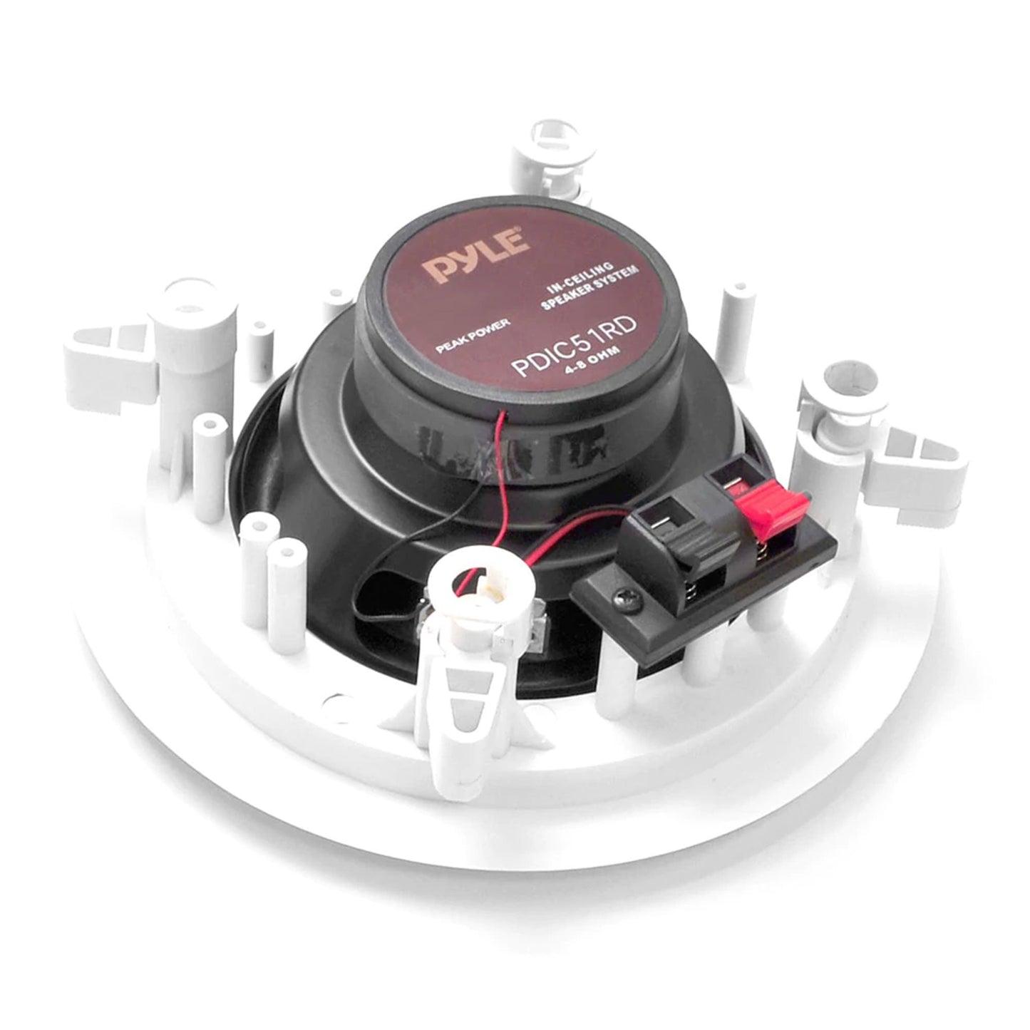 Pyle PDIC51RD 150W 5.25" Round Flush Mount In-Wall/Ceiling Home Speakers, 2 Pack