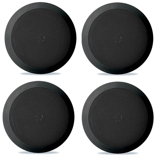 Pyle PDIC51RDBK 5.25 Inch 150 Watt Black In-Ceiling Flush Speakers Four pack